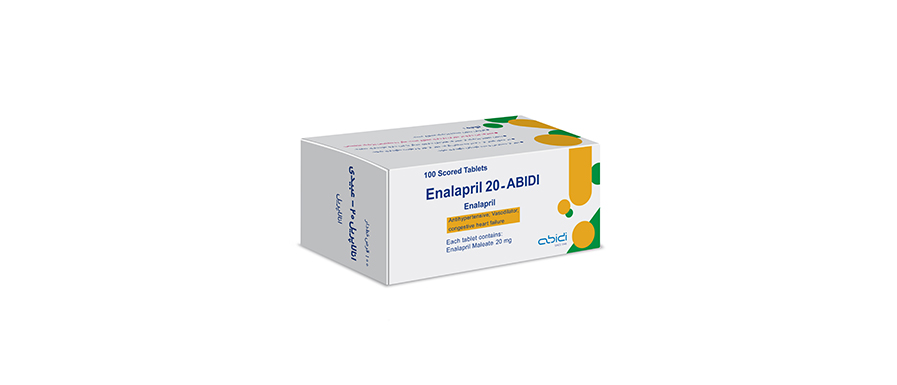 Dr. Abidi Enalapril 20 | داروسازی دکتر عبیدی قرص انالاپریل ۲۰